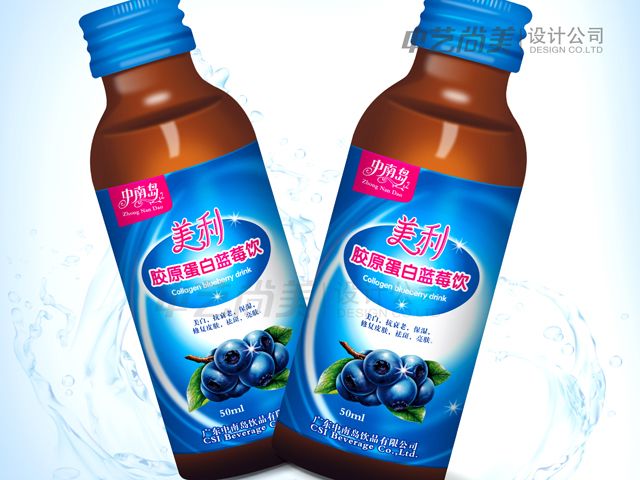 膠原蛋白藍莓飲包裝設計