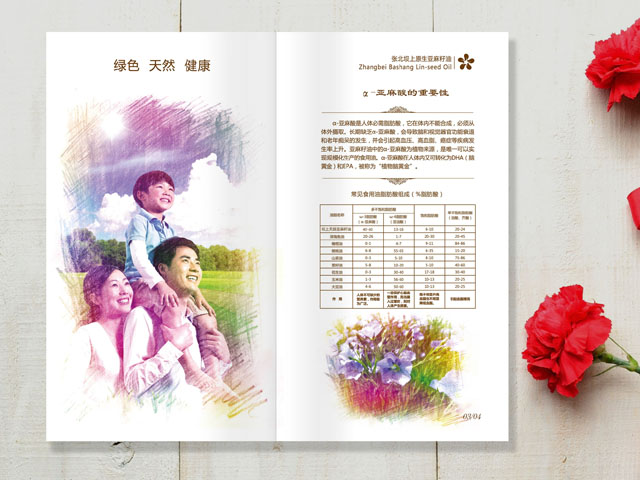 亞麻籽油 宣傳畫冊設(shè)計